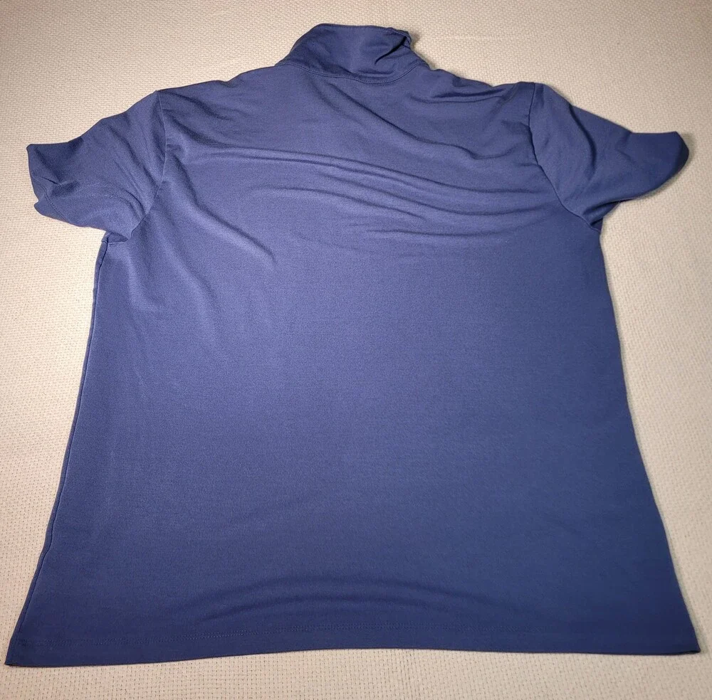 Banana Republic Polo Shirt Mens Large Blue Short Sleeve Soft Stretch Casual Top